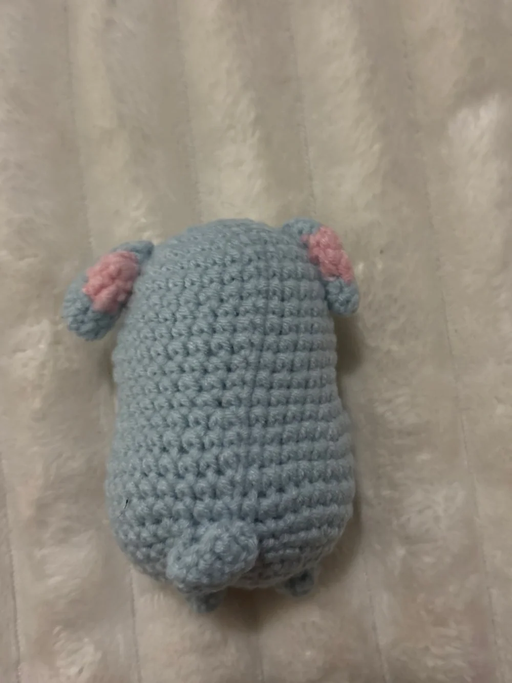 Light Blue Crochet Elephant Plush -